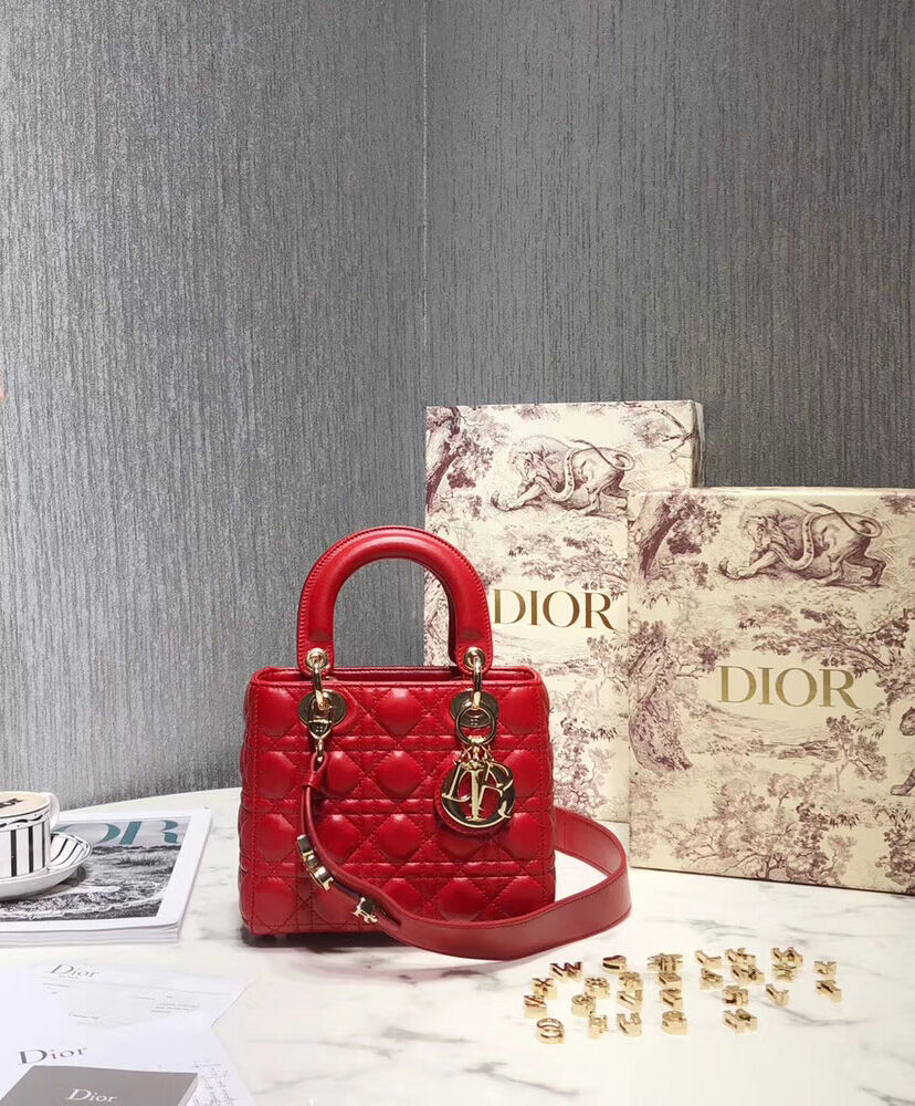 Christian Dior Lady Dior My Abcdior Bag Red